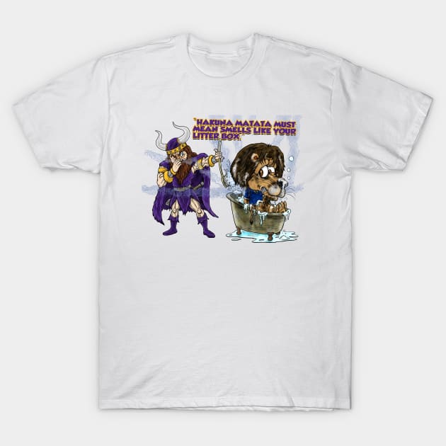 Minnesota Vikings Fans - Kings of the North vs Stinky Kitties T-Shirt by JustOnceVikingShop